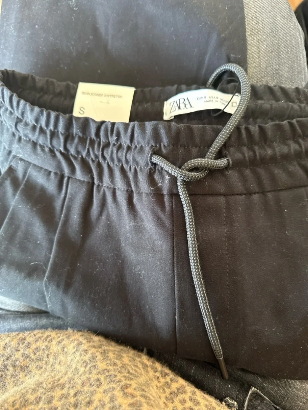 Zara Semi Jogger Bistretch Pants Black Men’s Size S (30) NWT